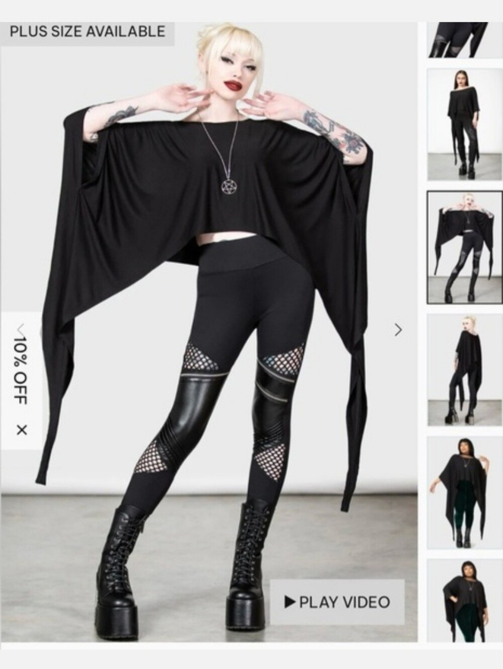 Killstar Black Crop Top